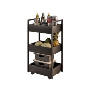 Fruteira de Chão Preto Base Industrial Preto - Belliv Decor
