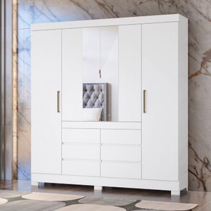 Guarda-roupa Casal 4 Portas Touch Móveis Cádis