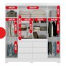 Guarda-roupa Casal 4 Portas Touch Móveis Cádis - 12