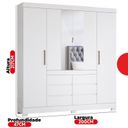 Ver imagem 3 de Guarda-Roupa Casal 4 Portas Touch Móveis Cádis Branco