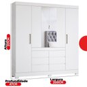 Ver imagem 3 de Guarda-Roupa Casal 4 Portas Touch Móveis Cádis Branco