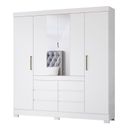 Ver imagem 2 de Guarda-Roupa Casal 4 Portas Touch Móveis Cádis Branco