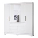 Ver imagem 2 de Guarda-Roupa Casal 4 Portas Touch Móveis Cádis Branco