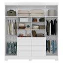 Ver imagem 4 de Guarda-Roupa Casal 4 Portas Touch Móveis Cádis Branco
