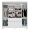 Ver imagem 4 de Guarda-Roupa Casal 4 Portas Touch Móveis Cádis Branco