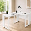 Ver imagem 1 de Mesa Escritório em L 120 cm X 150 cm Design Industrial F5 Office Cor:Branco