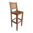 Ver imagem 4 de Kit com 3 Banquetas Alta Confort com Encosto Madeira Maciça Malbec - Cor: Marrom