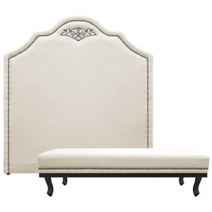Kit Cabeceira e Calçadeira Queen Orlando P02 160 cm para cama Box Corano - ADJ Decor KIT CABECEIRA E