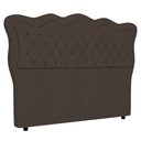 Ver imagem 1 de Cabeceira Casal King Cama Box 195cm Oregon I02 Veludo Marrom - Mpozenato