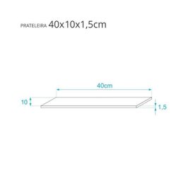Prateleira 40 x 10cm Freijó Suporte Invisível - 3