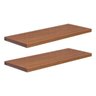 Kit 2 Prateleiras 40 x 10cm Freijó Suporte Invisível - 2