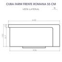 Ver imagem 7 de Cuba Cozinha Farm Sink Romana 55 Cm Estilo Fazenda Avental