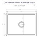 Ver imagem 6 de Cuba Cozinha Farm Sink Romana 55 Cm Estilo Fazenda Avental
