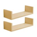 Ver imagem 2 de Kit 2 Prateleiras U 40 x 10cm Bege Claro Suporte Invisível