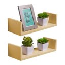 Ver imagem 1 de Kit 2 Prateleiras U 40 x 15cm Bege Claro Suporte Invisível