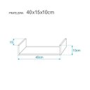 Ver imagem 3 de Kit 2 Prateleiras U 40 x 15cm Bege Claro Suporte Invisível