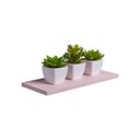 Ver imagem 1 de Prateleira 40 x 10cm Rosa Claro Suporte Invisível