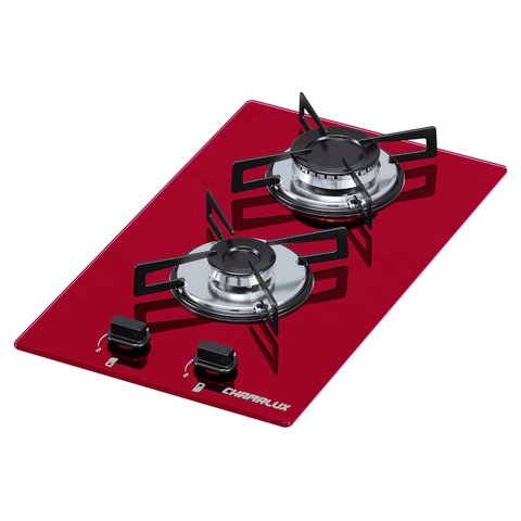 Cooktop Chamalux 2 Bocas Ultra Chama Vermelho 127/220
