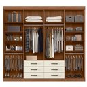 Ver imagem 2 de Guarda-roupa Casal Belize 8 Portas 6 Gavetas Jatoba/areia - Pnr Móveis