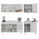 Ver imagem 6 de Armário de Cozinha Modulado de Canto Esquerdo 4 Peças Cp50 Balcão com Tampo Branco - Lumil Lumil Móv