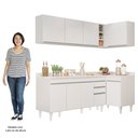Ver imagem 5 de Armário de Cozinha Modulado de Canto Esquerdo 4 Peças Cp50 Balcão com Tampo Branco - Lumil Lumil Móv