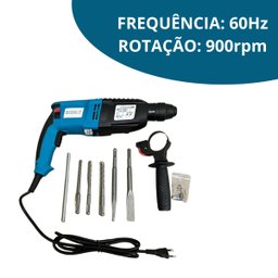 Martelete Rompedor Perfurador Furadeira Impacto 960w Profissional Maleta Importway Iwmr - 5