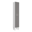 Ver imagem 1 de Paneleiro Armário de Cozinha 31,5cm 2 Portas Flex Pequim Multimóveis Mp2382 Branco/lacca Fumê