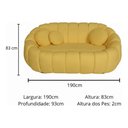 Ver imagem 5 de Namoradeira Concha Decorativa 190cm Sala Suede:amarelo/liso