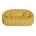 Ver imagem 2 de Namoradeira Concha Decorativa 190cm Sala Suede:amarelo/liso