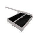 Ver imagem 1 de Cama Box Baú Castor Casal Bi Partido Corano Branco 138x188x35cm