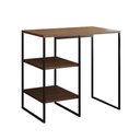 Ver imagem 2 de Aparador Adega Bar Industrial Bourbon 80cm em Aço para Barzinho Sala e Gourmet - Preto/carvalho