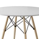 Ver imagem 2 de Mesa de Jantar Charles Eames Redonda Pés Madeira Tampo Madeira Eiffel Wood 110cm - Branco