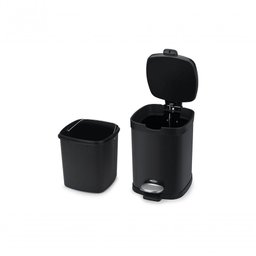 Lixeira Aço Carbono Pedal e Balde Frame 6l Brinox 29x22x29,2 Preto Brinox - 4