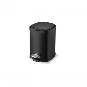 Lixeira Aço Carbono Pedal e Balde Frame 6l Brinox 29x22x29,2 Preto Brinox