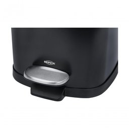 Lixeira Aço Carbono Pedal e Balde Frame 6l Brinox 29x22x29,2 Preto Brinox - 3
