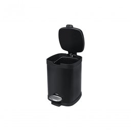 Lixeira Aço Carbono Pedal e Balde Frame 6l Brinox 29x22x29,2 Preto Brinox - 6
