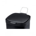 Ver imagem 5 de Lixeira Aço Carbono Pedal e Balde Frame 6l Brinox 29x22x29,2 Preto Brinox