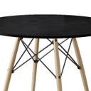 Ver imagem 2 de Mesa de Jantar Charles Eames Redonda Pés Madeira Tampo Madeira Eiffel Wood 110cm Preto