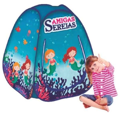 Toca Barraca Infantil Dobrável Pop Up Amigas Sereias
