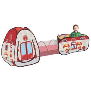 Toca Barraca Túnel 3 Em 1 Infantil Bombeiros