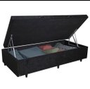 Ver imagem 3 de Base Box Baú Casal Suede Preto (42x138x188)