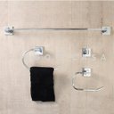 Ver imagem 6 de Acessórios para Banheiro Quadrado 4 peças São Francisco Pingoo.casa - Cromado