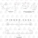 Ver imagem 2 de Acessórios para Banheiro Quadrado 4 peças São Francisco Pingoo.casa - Cromado