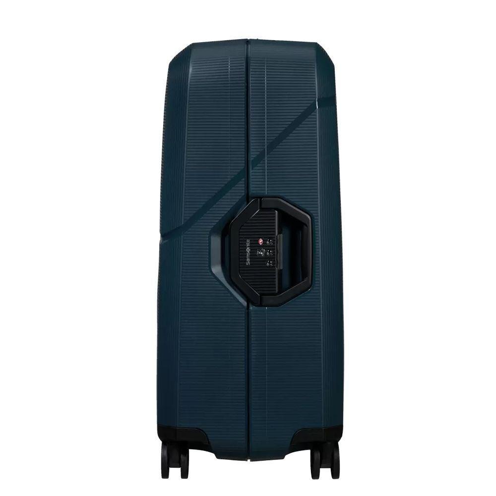 Mala Média Magnum Eco Samsonite Polipropileno Cadeado Tsa 4 Rodas Duplas Giro 360 Azul Marinho M - 4