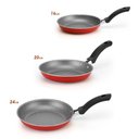 Ver imagem 4 de Kit 3 Frigideiras Antiaderente Vermelho Cereja Alegrete