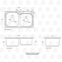 Ver imagem 6 de Cuba para cozinha gourmet pia dupla aço inox com acessórios e tábua de corte Ticunas e Torneira