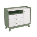 Ver imagem 2 de Cômoda 3 Gavetas 1 Porta:verde Oliva/branco