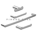 Ver imagem 1 de Acessórios para banheiro 4 peças Vila nova Pingoo.casa - Prata Escovado