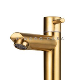 Torneira Para Banheiro em Aço inox Escovado Baixa Amazonas Pingoo.casa - Dourado - 2