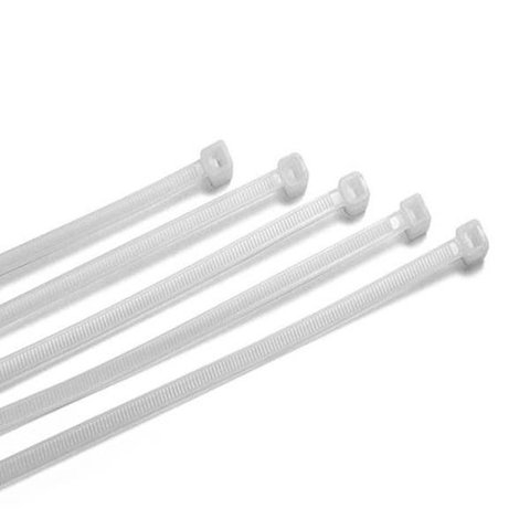 ABRAÇADEIRA DE NYLON BRANCA 4,8 X 300MM 100 UNIDADES BRASFORT